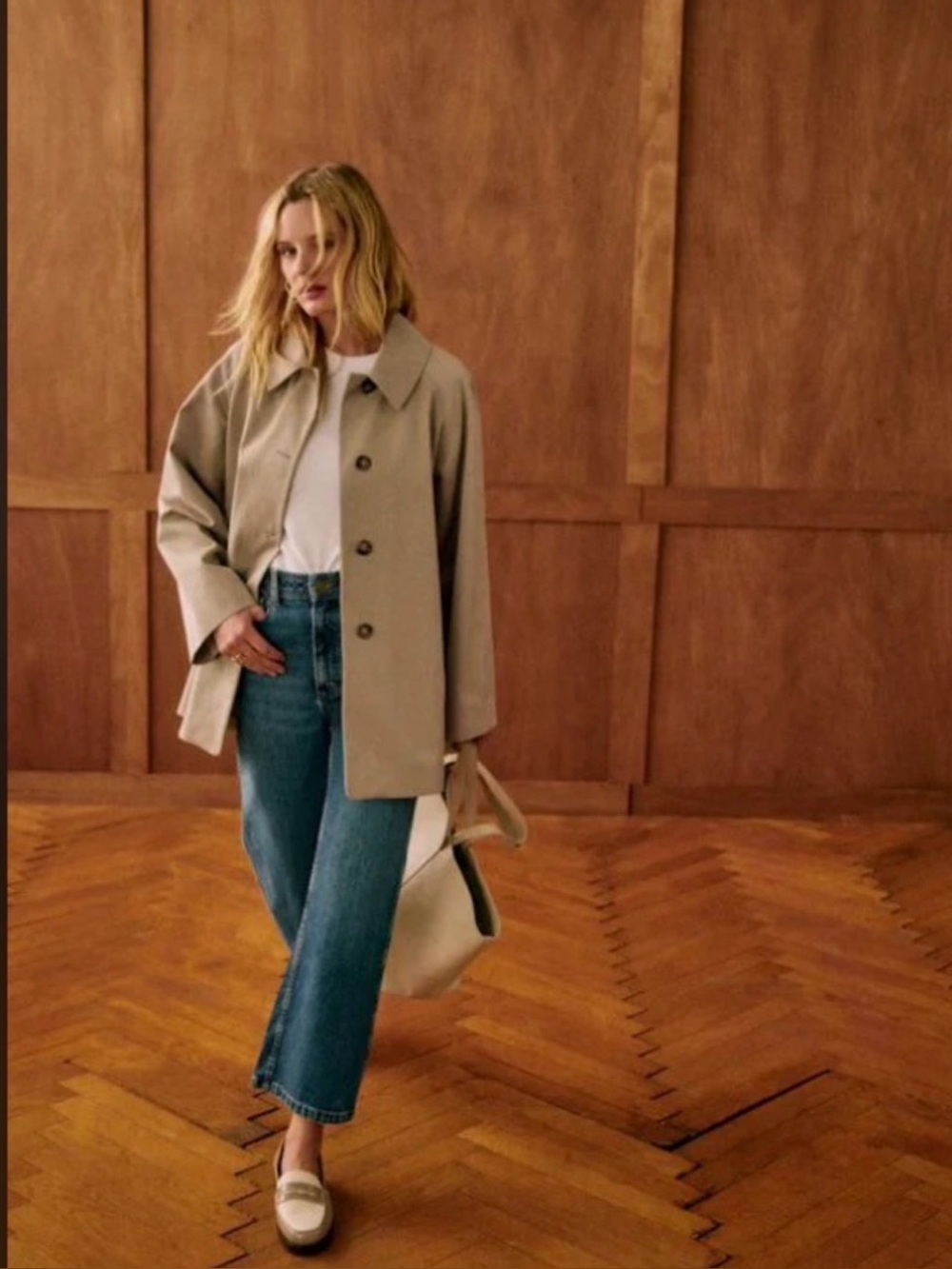 Sezane Carter Jacket in Beige -NWOT